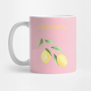 Le Citron Lemon Graphic with French word Mug